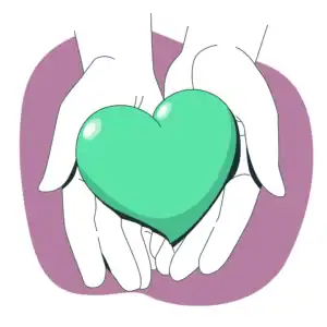 Consulter un sophrologue - Coeur Consulter un sophrologue - Coeur posé dans le creux des mains